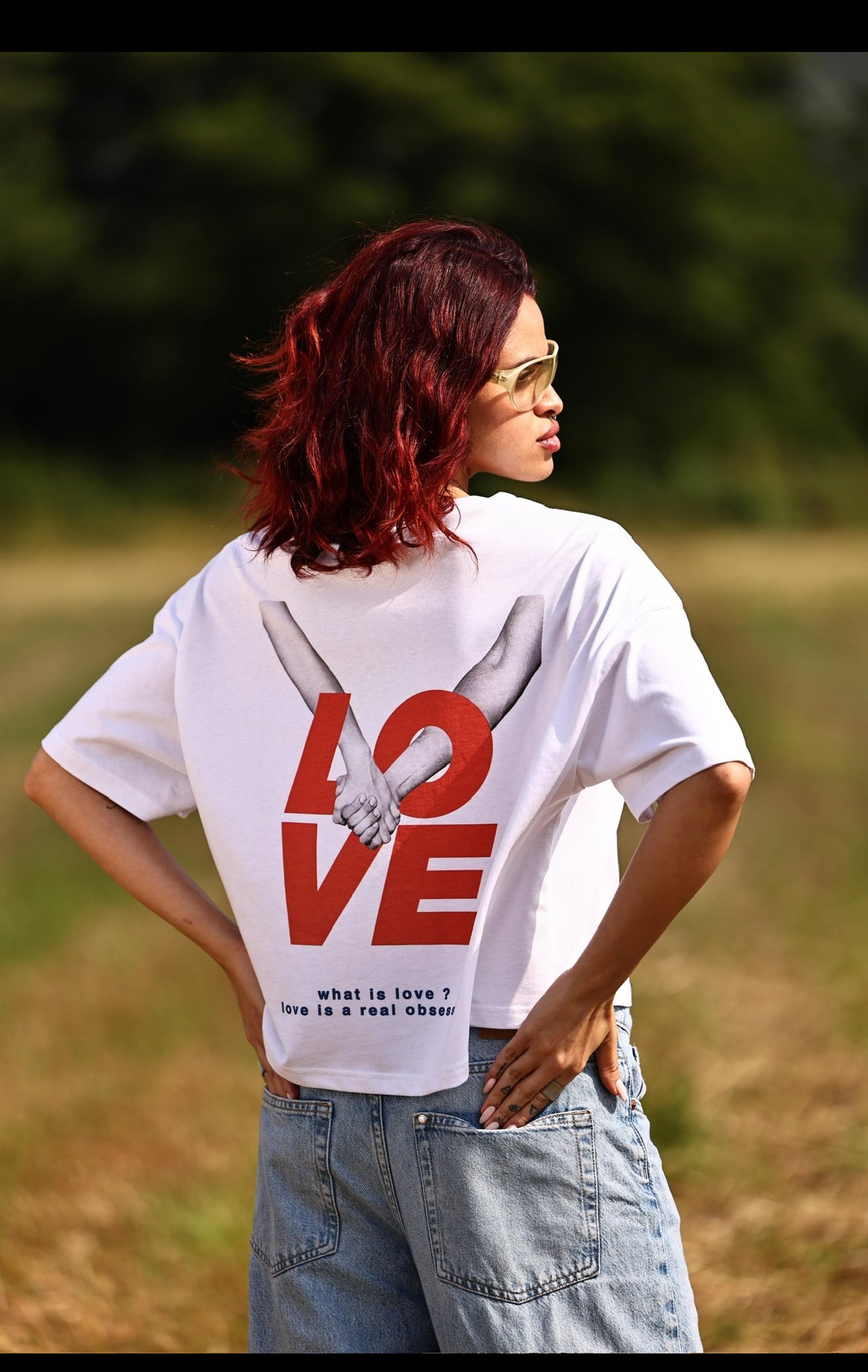 Love Arka Baskı T-Shirt